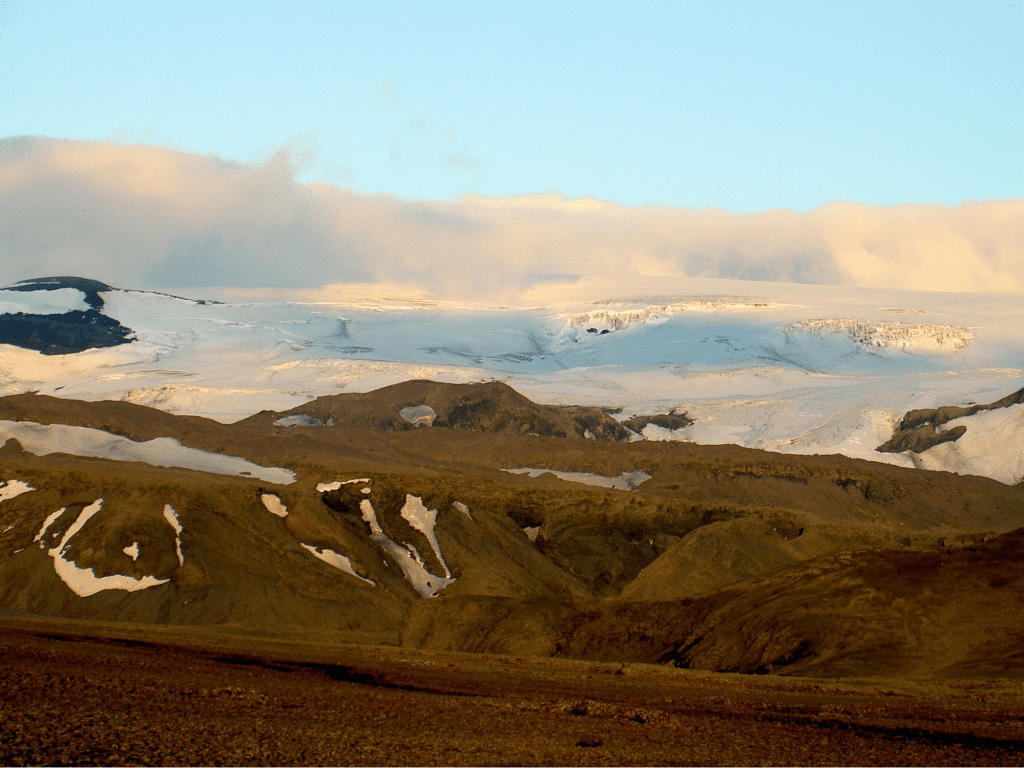 Langjökull Glacier in the summer